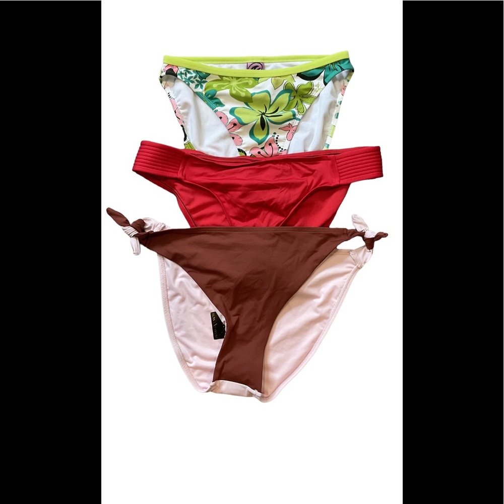Kona Sol mysterioso Bundle Lot of 3 large Swimsuit Bikini Bottoms Size large